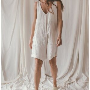 OZMA Cream Simone Romper Jumpsuit